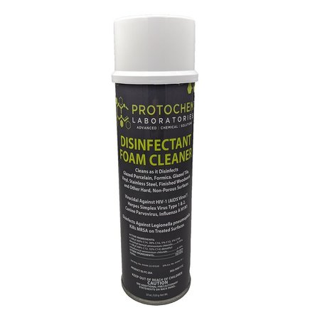 PROTOCHEM LABORATORIES Medical-Grade Disinfectant Foam Cleaner and Deodorizer, 18.25 oz., EA1 PC-20A-1
